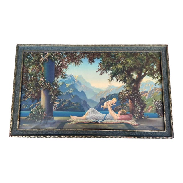 Vintage Framed Love’s Paradise Lithograph by R. Atkinson Fox, 1925 Print For Sale