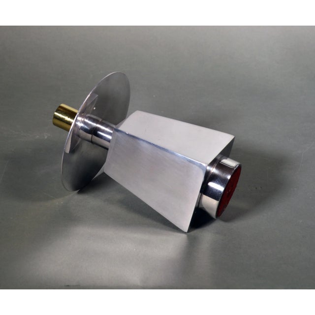 Brass Seven (7) Chrome & Brass Mid-Century Candlesticks For Sale - Image 8 of 12