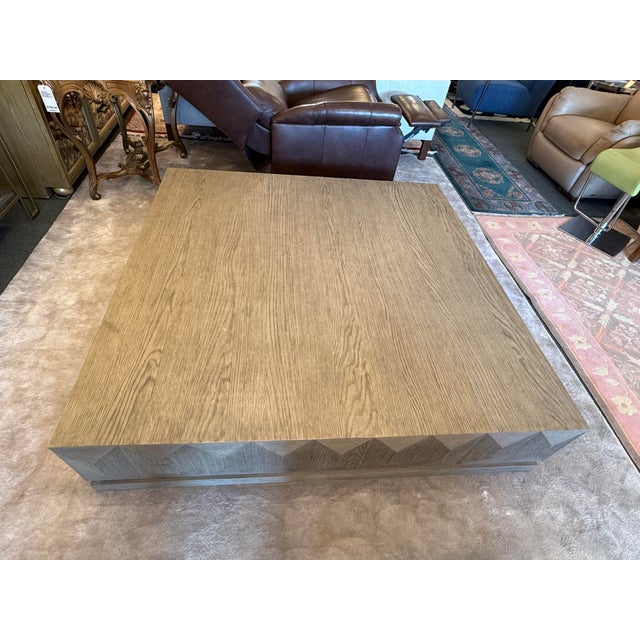 Brown Restoration Hardware Geometric Faceted Coffee Table For Sale - Image 8 of 18