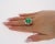 Green Late 20th Century 6.79 Carat Minor Oil Colombian Emerald and Diamond 18k Gold Ring Size 6 For Sale - Image 8 of 10