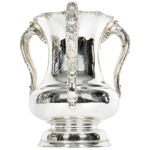 Silver English Silver Plate / Copper Three Handles Cup Vase / Piece For Sale - Image 8 of 8