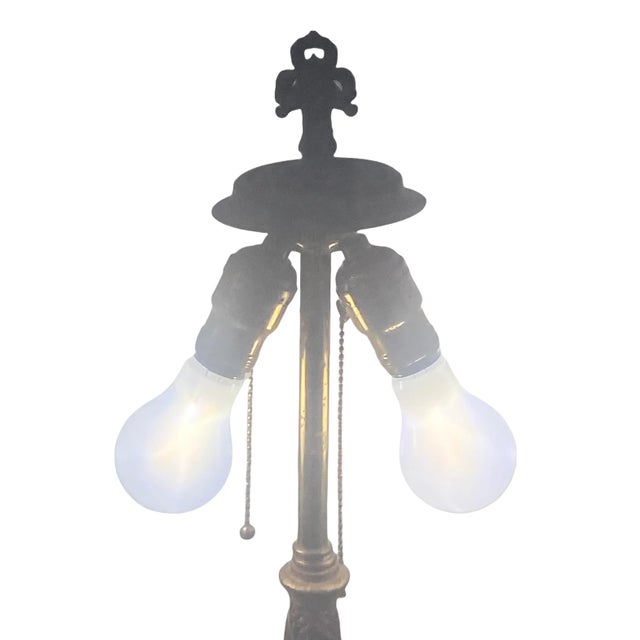 1920’s L. D. Bloch Brass and Bronze Plated Table Lamp For Sale - Image 10 of 12