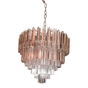 Mid-Century Modern Venini Murano Wedding Cake Chandelier