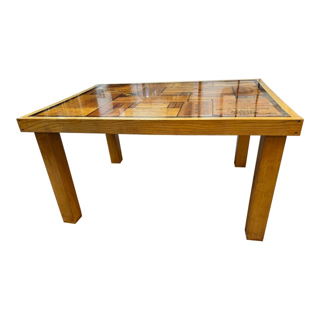 Vintage French Wine Crate Dining + Tasting Table | Chairish