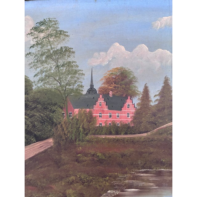 Vintage Original Landscape Oil Painting, Signed Countryside Art, C. 1930 For Sale - Image 9 of 14