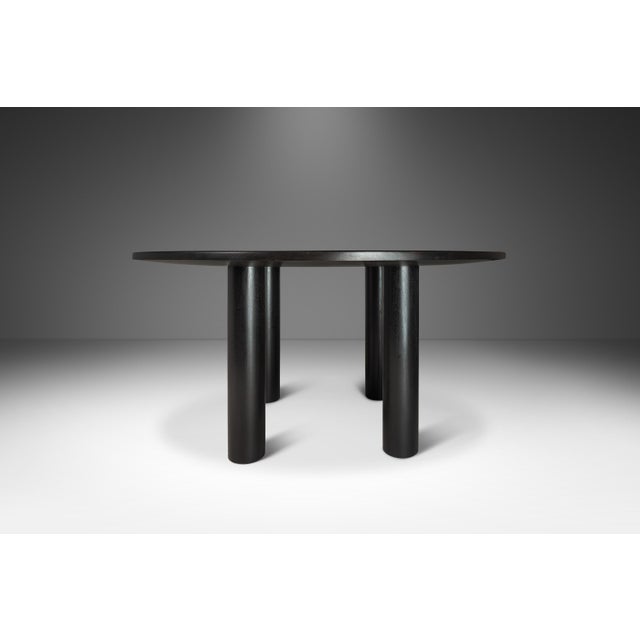 Contemporary Organic Modern Dining Table in Solid Ebonized African Sapale Mahogany by Mark Leblanc, Usa, C. 2023 For Sale - Image 3 of 12