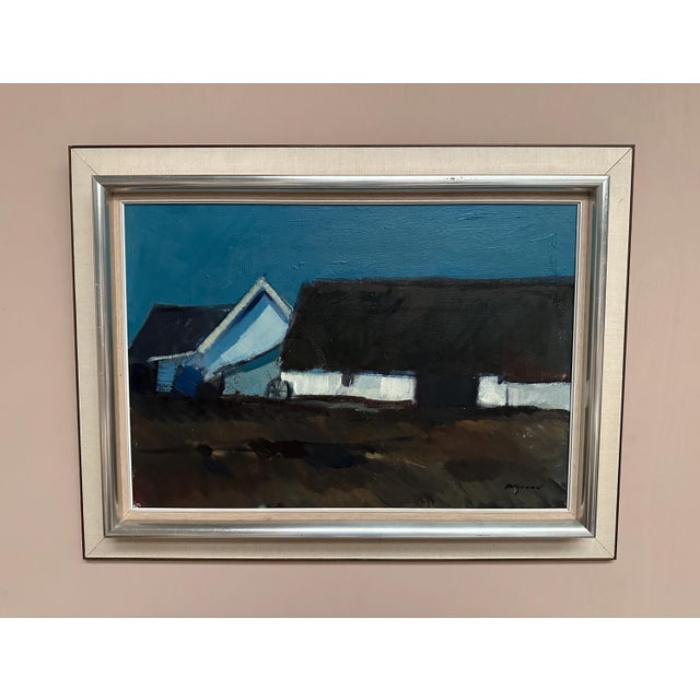 Bengt Hillgrund, Farm in the Landscape, 1950s, Oil Painting on Canvas, Framed For Sale - Image 18 of 18