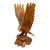Hand-Carved Single-Piece Figure of an Eagle on Wood Plinth, Circa 1950s For Sale