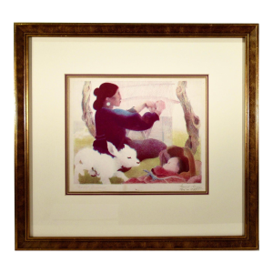 Conrad Buff Navajo Weaver 1937 Original Print