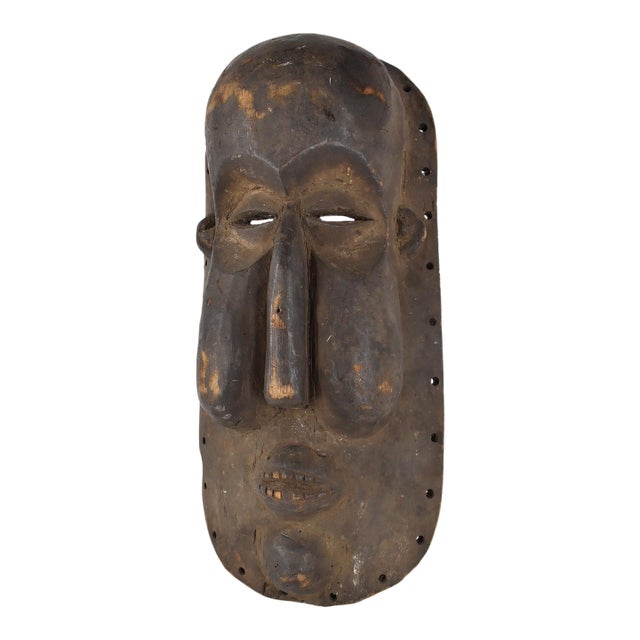 Early 20th Century Suku Wood Mask 24 inch For Sale