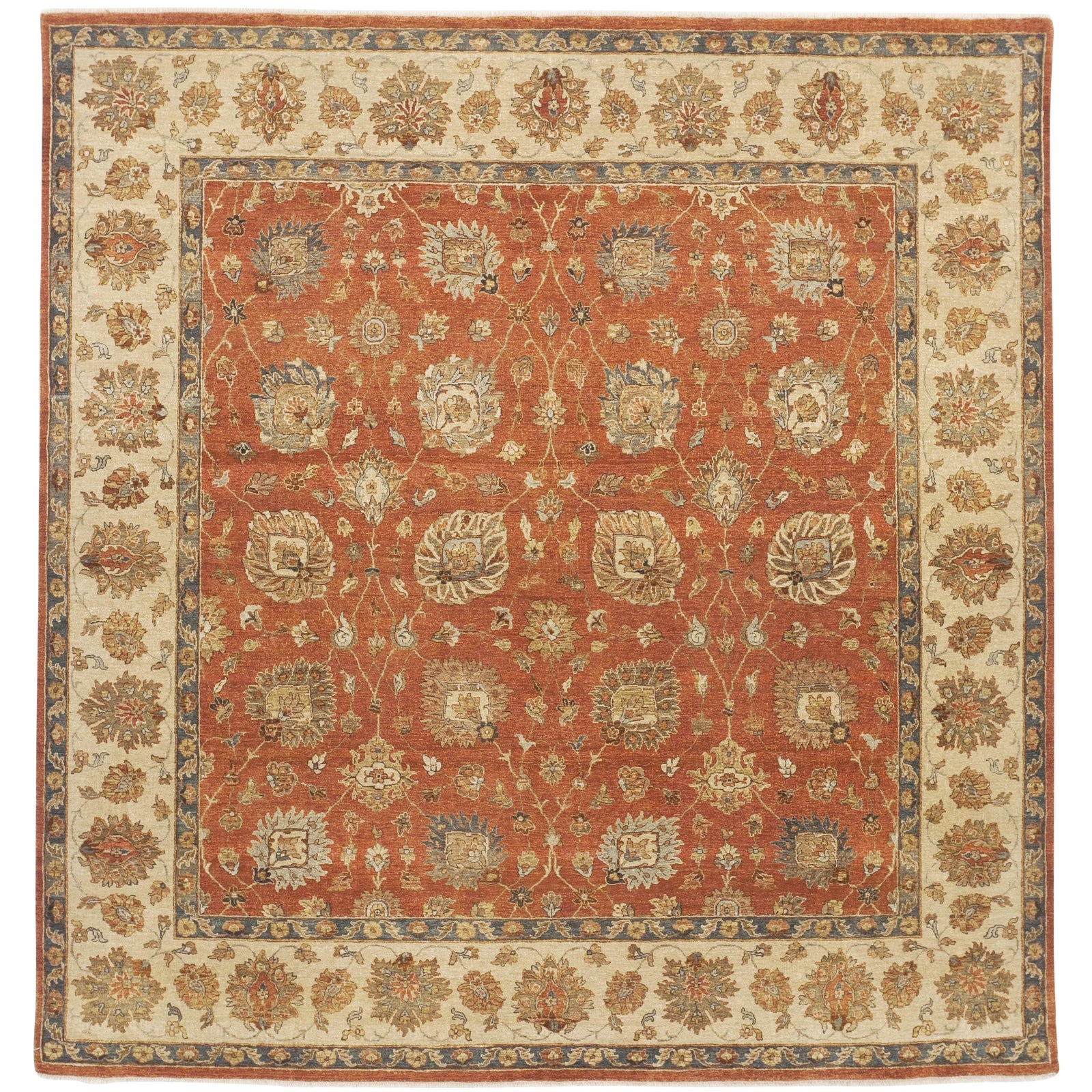 Traditional Handmade Indian Rug 8'x 9'4" Chairish