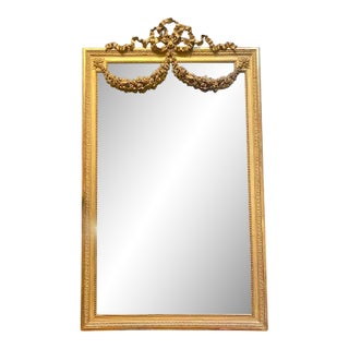 19th C. French Louis XVI Giltwood Mirror For Sale
