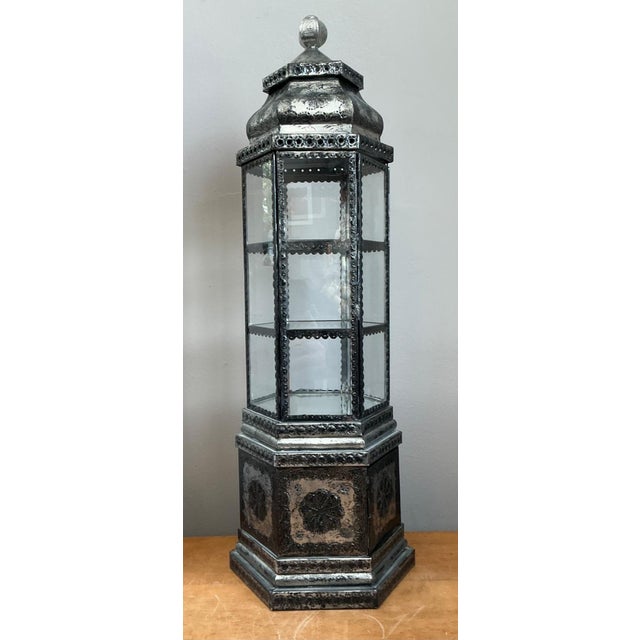Ornate Metal and Glass Showcase For Sale - Image 4 of 18