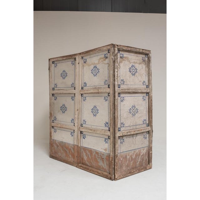 Italian Painted 4-Panel Paravent Screen, 19th Century For Sale - Image 12 of 14