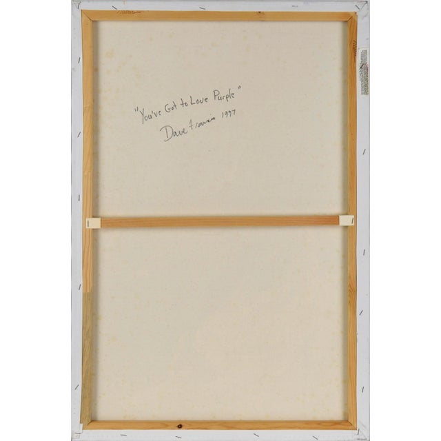 "You've Got to Like Purple" - Expressionist Composition in Acrylic on Canvas by Charles David Francis For Sale - Image 9 of 9