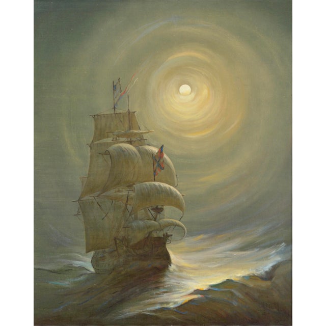Vasily Hvatov, in the Moonlight, 1997, Oil on Canvas For Sale - Image 7 of 7