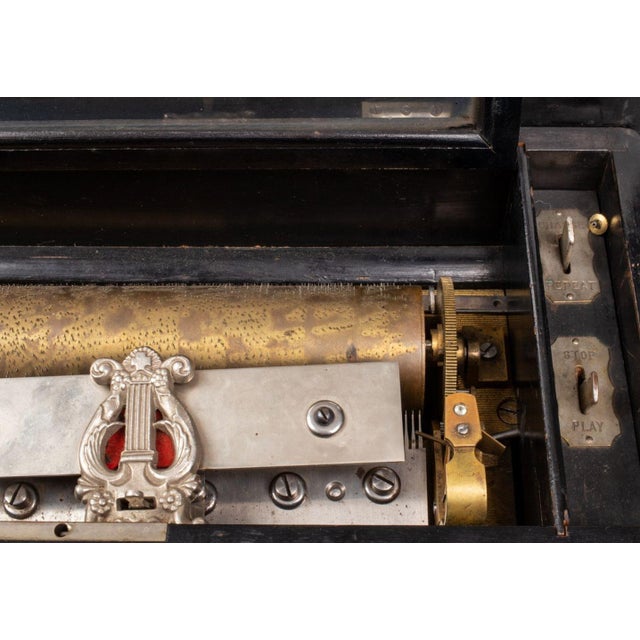 Swiss Cylinder "6-Airs" Marquetry Music Box For Sale In New York - Image 6 of 8