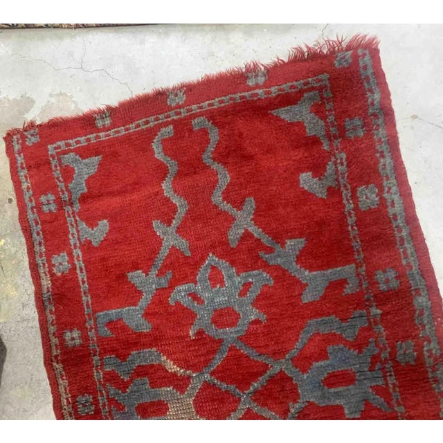 Textile 1880s Handmade Antique Turkish Oushak Rug 3' X 4.9' For Sale - Image 7 of 10
