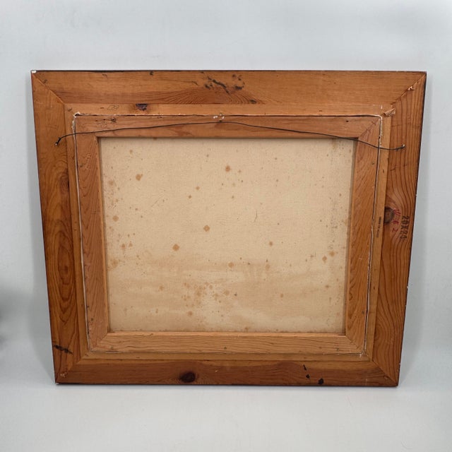 Vintage Signed Landscape Oil Painting by Chris Tyrrell in Carved Wood Frame For Sale - Image 12 of 12