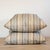 Jasper Eastlake pillows in sky and brown, in 100% hemp. Print is front and back. Invisible zippers and professionally...