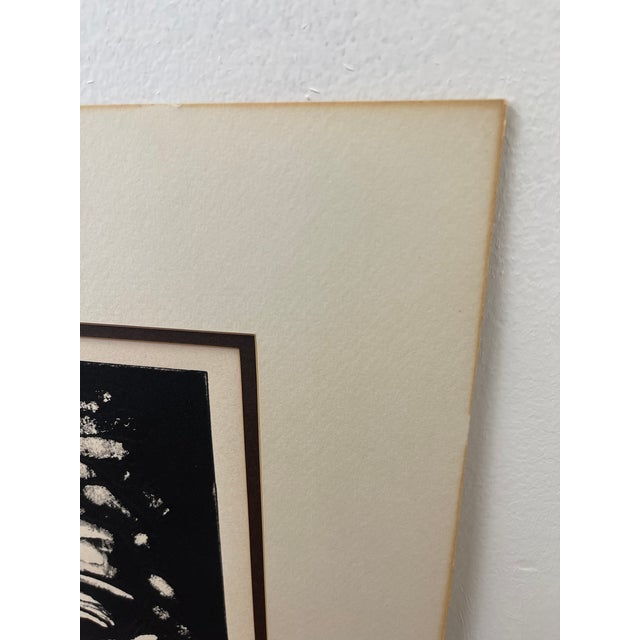 1970s Vintage Black and White Expressionist Portrait Print, Signed and Numbered Limited Edition For Sale - Image 5 of 9