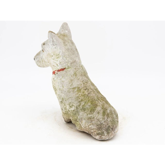 English White Westie Dog Garden Ornament Reconstituted Stone, English Mid 20th C. For Sale - Image 3 of 6
