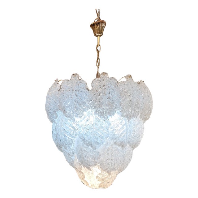 Chandelier in Murano Glass and Metal from Mazzega, Italy, 1970s For Sale