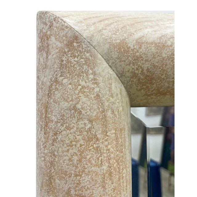 Art Deco Overscale 1980s Art Deco Revival Beveled Mirror, Karl Springer Manner For Sale - Image 3 of 6