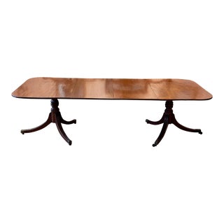 Early 20th Century Double Pedestal Dining Table For Sale