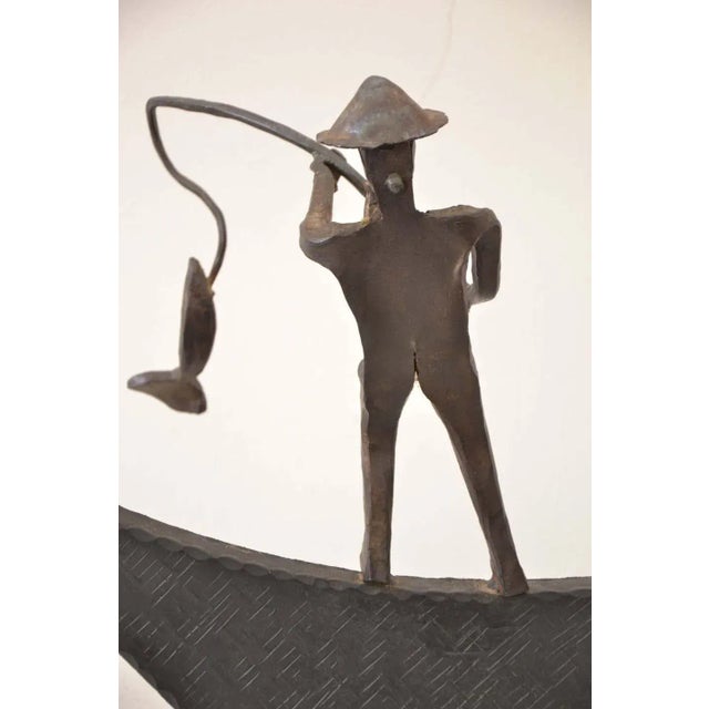 Viennese Iron Flower Stand with a Fish Catcher For Sale - Image 6 of 10