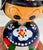 Wood Vintage Japanese Kokeshi-Inspired Wooden Couple Dolls on Base For Sale - Image 7 of 10