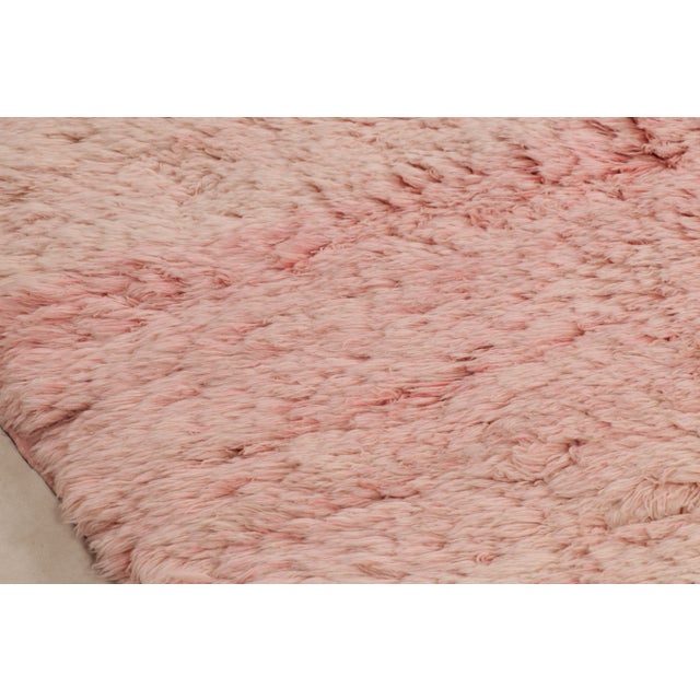 Rug & Kilim Rug & Kilim’s Oversized Moroccan Rug in Light Pink High Pile For Sale - Image 4 of 6