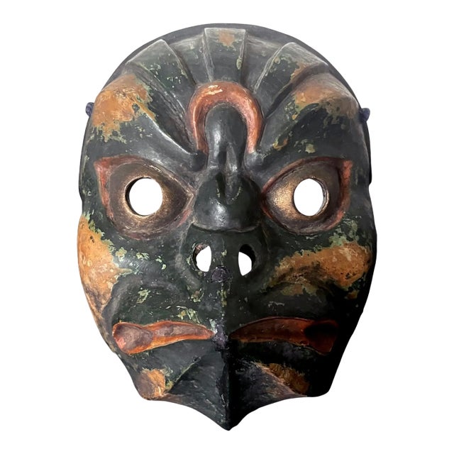 Japanese Wood Bugaku Mask of Korobase Edo Period For Sale