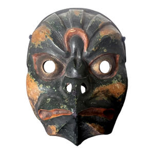Japanese Wood Bugaku Mask of Korobase Edo Period