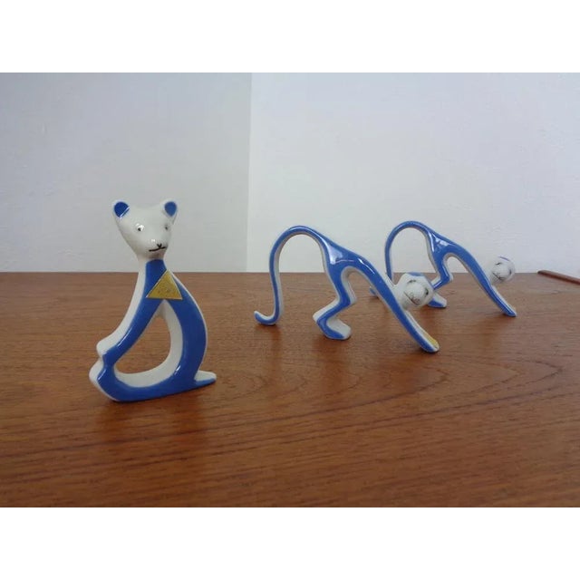 Ceramic Monkeys and Bear by Royal Dux Bohemia, 1950s, Set of 3 For Sale - Image 7 of 18