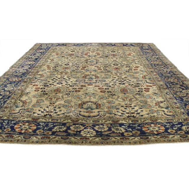 Traditional Antique Persian Sarouk Rug - 06'07 x 09'09 For Sale - Image 3 of 4
