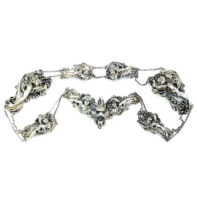 Art Nouveau Sterling Figural 8 Piece Belt by William B. Kerr Silver Company For Sale - Image 18 of 18