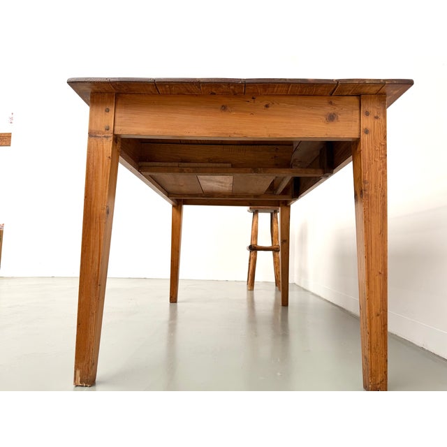 Farmhouse Table in Pine, France, 1950s For Sale - Image 4 of 18