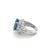 Contemporary GIA Certified Oval Cut 9.5 Carat Natural Aquamarine Vintage Retro Ring, Size 8 For Sale - Image 3 of 7
