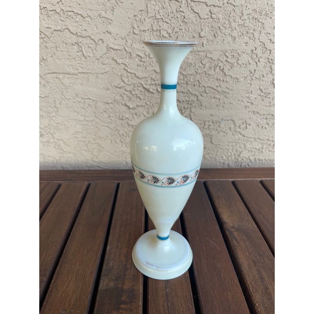 Mid 19th Century Antique French Opaline Napolean III Vase For Sale - Image 5 of 7