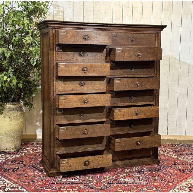 Early 20th Century Oak and Fir Notarys Cabinet with 18 Drawers For Sale - Image 4 of 18