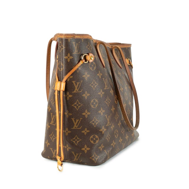 Modern Louis Vuitton Monogram Neverfull MM Leather Brown Tote Bag For Sale - Image 3 of 13