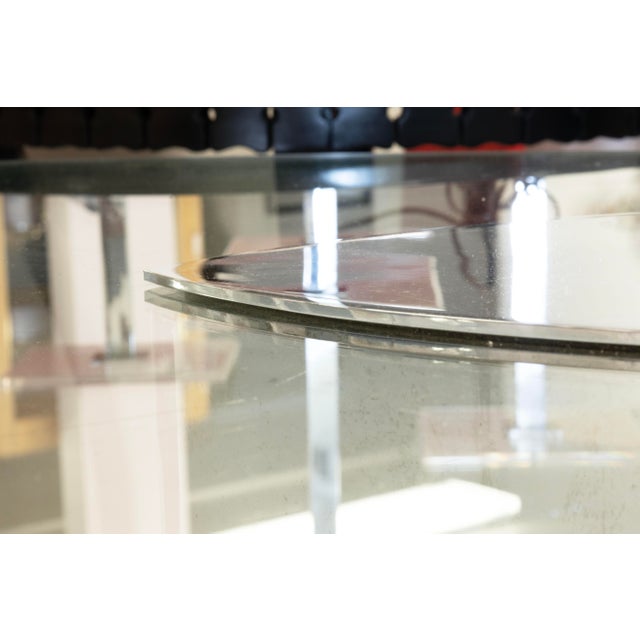 Vintage Knoll Lunario Chrome and Glass Table Desk by Cini Boeri For Sale In Detroit - Image 6 of 8