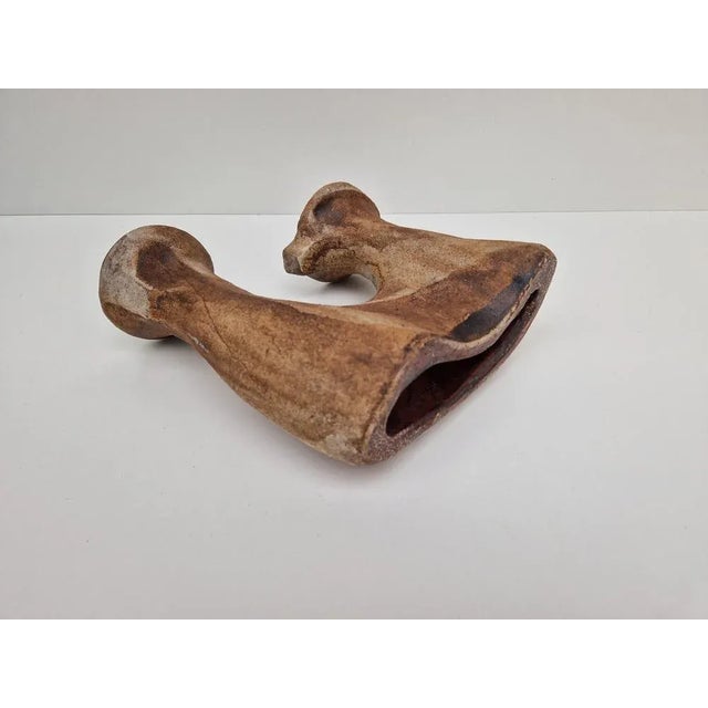 Brutalist Ceramic Candleholder by Gerhard Liebenthron, 1987 For Sale - Image 6 of 8