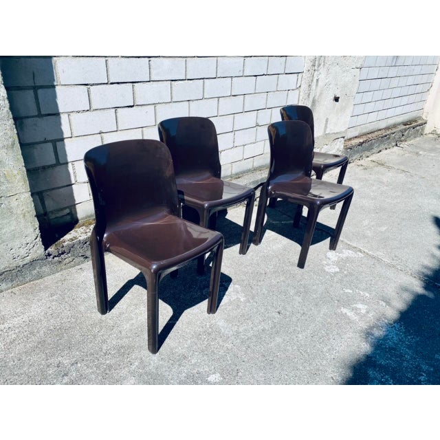 Selene Chairs and Stadio Table by Vico Magistretti for Artemide, 1980s, Set of 5 For Sale - Image 17 of 18