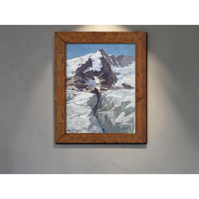 Karl Böttner, Mont Blanc, Oil Painting on Panel, 1939 For Sale - Image 11 of 13