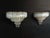 Fantastic pair of vintage Murano wall sconce made by 63 Murano crystal prism (quadriedri) for each applique in a chrome...