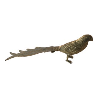 Golden - Finish Metal Bird Sculpture For Sale