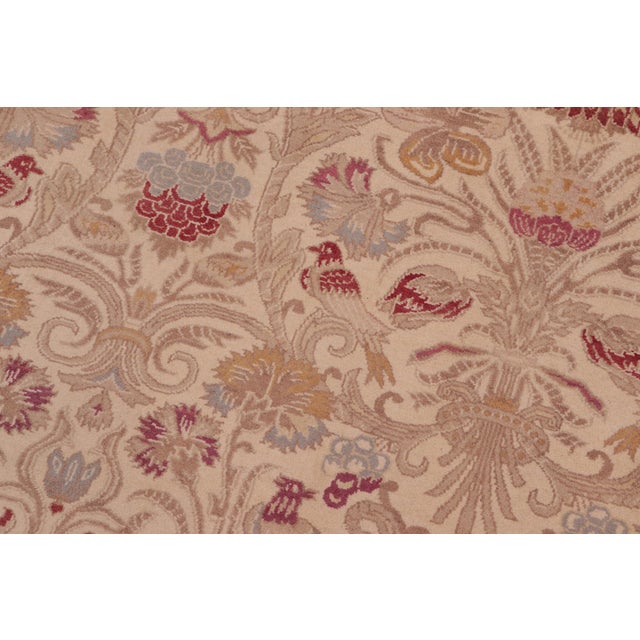 Boho Chic 1900's Pak-Persian Beige/Red Wool Rug - 8'1'' X 10'0'' For Sale In New York - Image 6 of 9