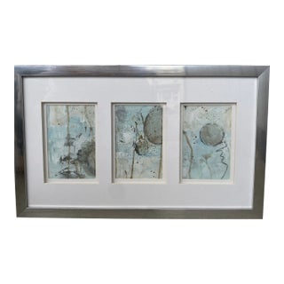 Trio of Original Mixed-Media Paintings For Sale